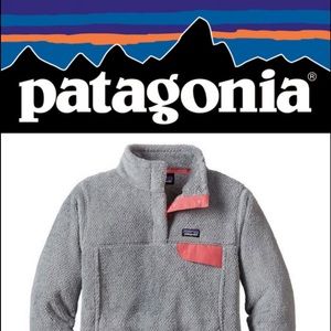 Women’s Patagonia Gray Snap Fleece Pullover SZ M